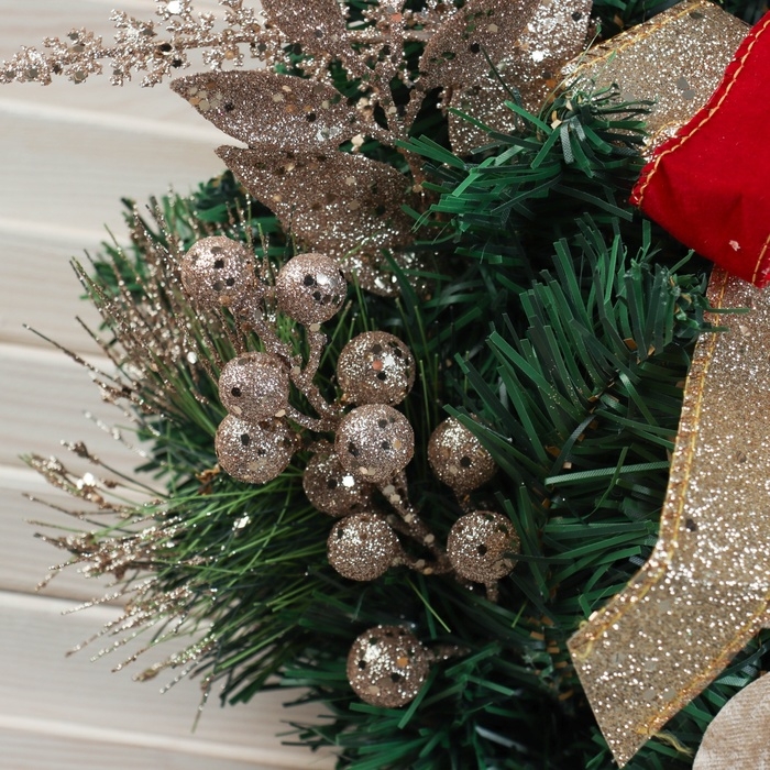 Ёлка декор настенная Ёлка декор настенная "Магнолия золотая" 50х26 см