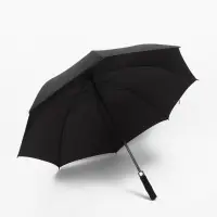 Зонт - трость полуавтоматический &laquo;Однотон&raquo;, эпонж, 8 спиц, R=60/70 см, d=120 см, чёрный