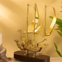 Корабль сувенирный 23х6,5х30 см, латунь