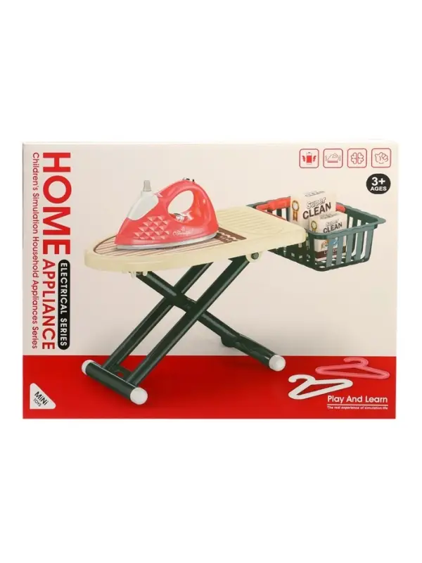 Игровой набор доска для глажения с утюгом 7 предметов, вибрация, вода Игровой набор доска для глажения с утюгом 7 предметов, вибрация, вода