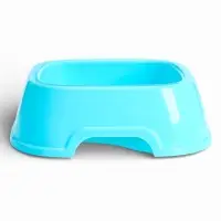 Миска, 700 мл, квадратная, пластик, голубая