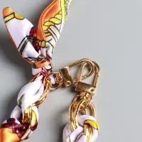 Брелок на 2 карабинах "Платок и цепочка" оранж 20х10х1,7 см Брелок на 2 карабинах "Платок и цепочка" оранж 20х10х1,7 см