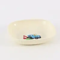 Тарелка пластиковая детская, 14.5&times;14.5 см, Синий трактор