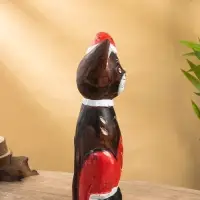 Фигура интерьерная &laquo;Кот новогодний&raquo;, 14&times;10&times;40 см, дерево