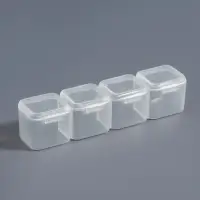 Органайзер для хранения мелочей, 4 ячейки, 10×2×2 см, МИКС
