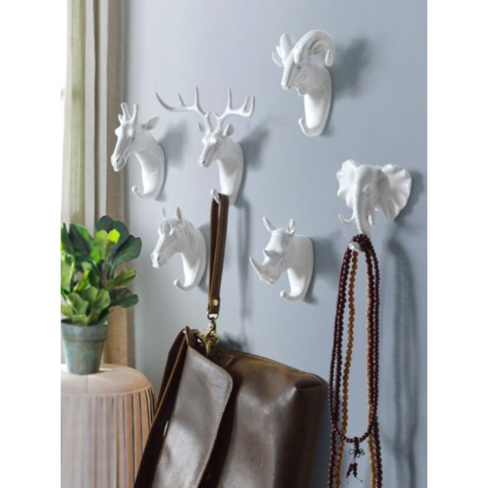 Декор настенный-вешалка Декор настенный-вешалка "Конь" 12 x 3.8 см, белый