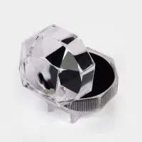 Футляр пластиковый под кольцо &laquo;Шарик&raquo;, 4&times;4&times;4.5, вставка чёрная