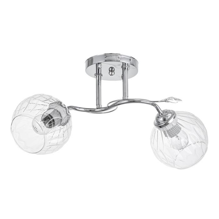 Люстра потолочная Дебра 2х40Вт Е27 Хром 46x19x22 см Люстра потолочная Дебра 2х40Вт Е27 Хром 46x19x22 см