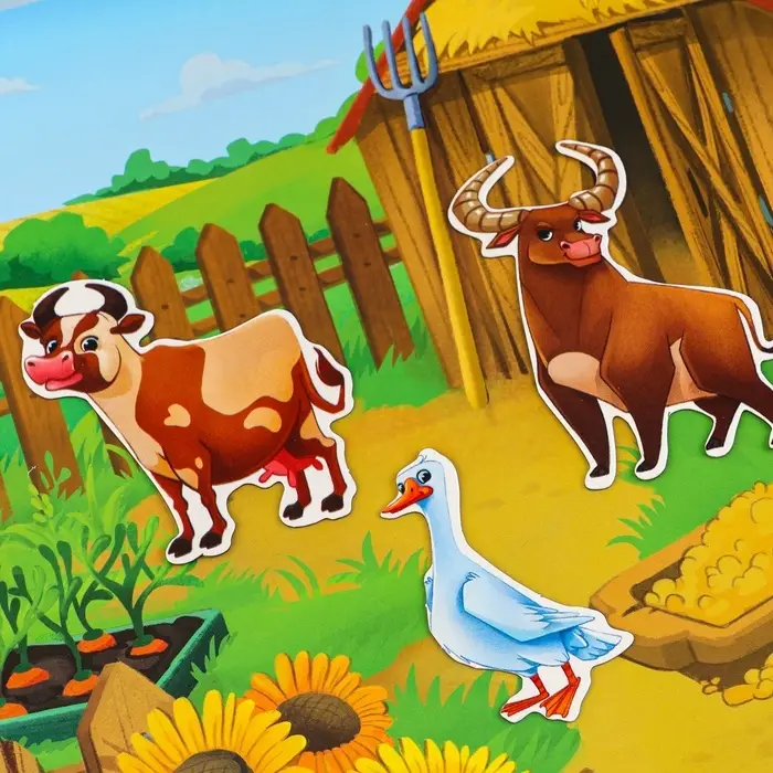 Настольная магнитная игра для малышей &laquo;Животные&raquo;, 28&times;20 см