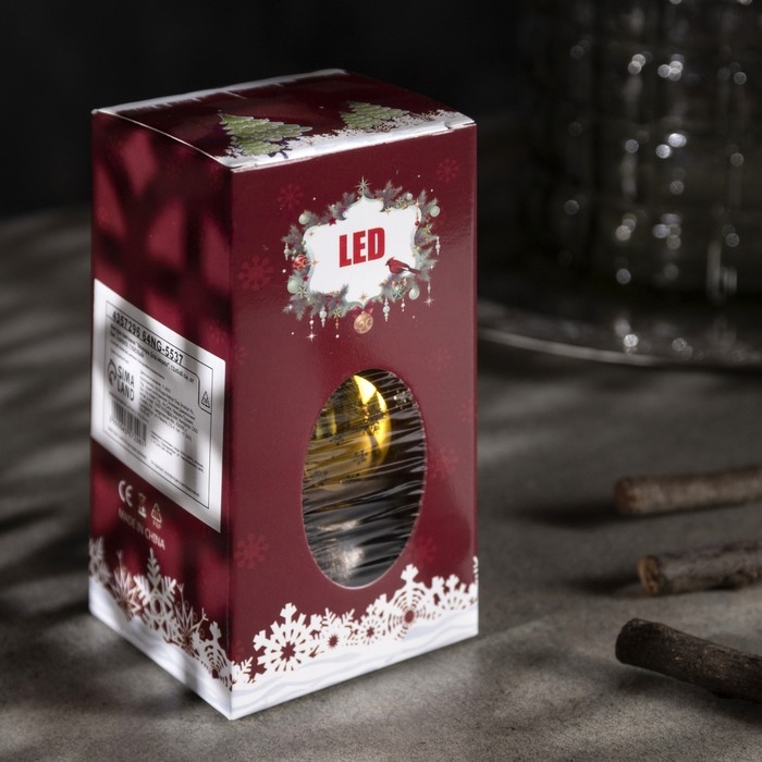 Светодиодная фигура «Фонарь с Дедом Морозом» 8 × 12 × 6 см, пластик, батарейки AG13х3 (в комплекте), свечение тёплое белое