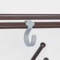 Вешалка настенная с полкой, 5 крючков, 60 см, коричневая