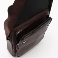 Сумка муж., 22*6,5*25, осн.отд молн, 1внут кар.прост, 2нар.кар молн, дл рем, коричневый