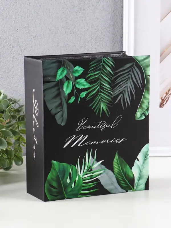 Фотоальбом "Флора" 304ф 10X15см, ПП карм., 2ф на стр, черные страницы