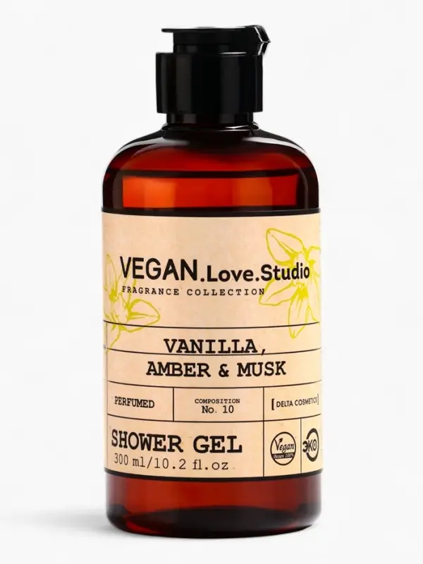 Набор женский VEGAN.Love.Studio  Набор женский VEGAN.Love.Studio "Vanilla, Amber, Musk": гель для душа 300 мл + мыло для рук 300 мл 1