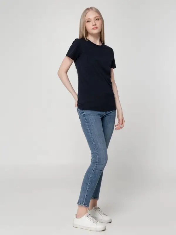 Футболка женская T-bolka Lady темно-синяя, размер S