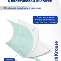 Тетрадь 12 листов в клетку, ErichKrause &laquo;Классика. CoverPro Pastel&raquo;, в клетку, пластиковая обложка, мятная