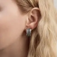 Клипсы для ушей QF &laquo;Грейс&raquo;, шарики, цвет чернёное серебро