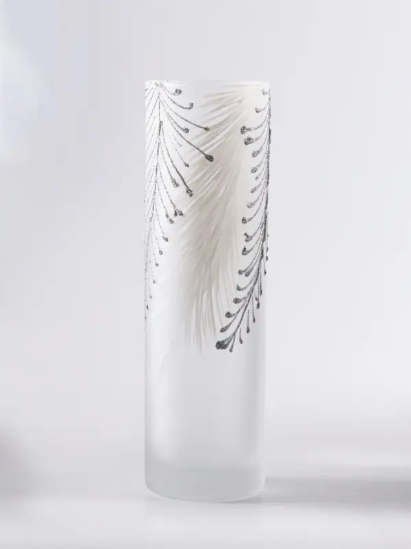 Ваза &laquo;Креман&raquo;, h=26 см, стекло, белая