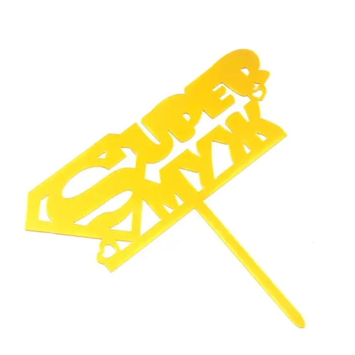 Топпер для торта &laquo;Super Муж&raquo;, золотой