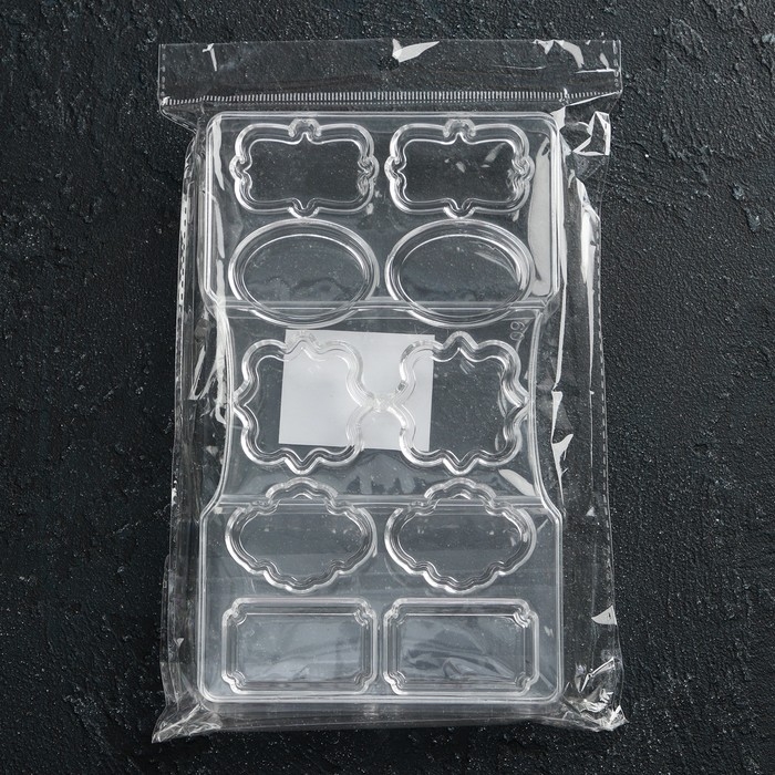 Форма для конфет и шоколада «Рамочка», 10 ячеек, 20×12×2,5 см, цвет прозрачный Форма для конфет и шоколада «Рамочка», 10 ячеек, 20×12×2,5 см, цвет прозрачный