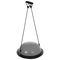 Полусфера BOSU гимнастическая ONLYTOP, массажная, с насосом, 46&times;20 см, серая