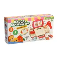 ZABIAKA Игровой набор "Касса-калькулятор" с аксессуарами, свет, звук