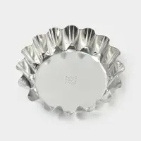 Форма для выпечки классическая, d=16 см, h=4.1 см, низкая, жесть, серебристая