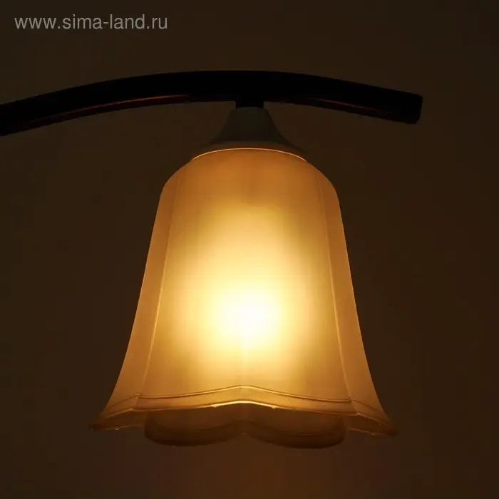 Плафон универсальный "Цветок"  Е14/Е27 дымчатый 14х14х13см