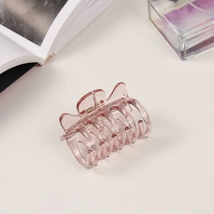 Крабики для волос QF &laquo;Флориана&raquo;, набор 3 шт., крылья, 5.5 и 4 см, розовые