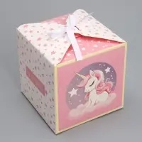 Коробка подарочная складная, упаковка, «Ты звездочка», 12 х 12 х 12 см