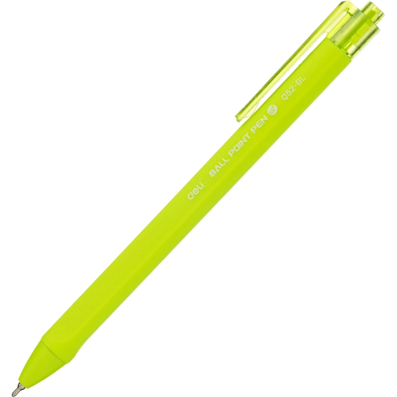 Ручка шариковая автомат. Deli EQ52-BL,гибр.нак 0,7,син.черн,в асс
