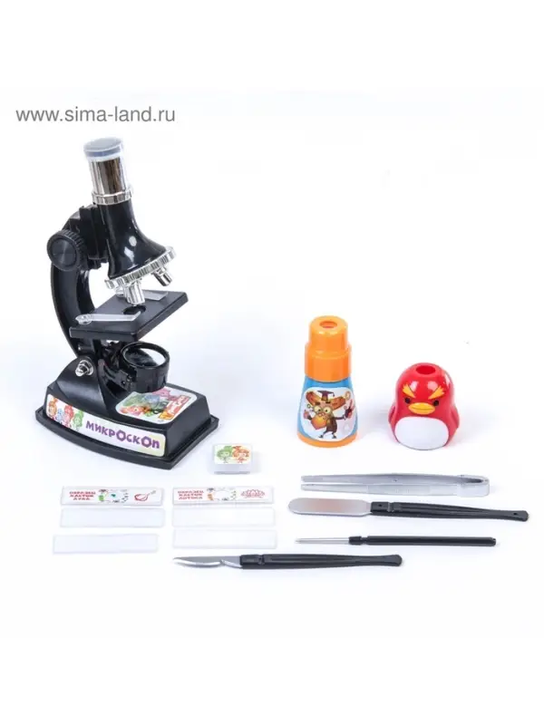 Микроскоп с мини-телескопом и калейдоскоп с набором для исследований, Фиксики