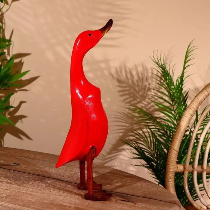 Сувенир "Утка красная" дерево 45 см