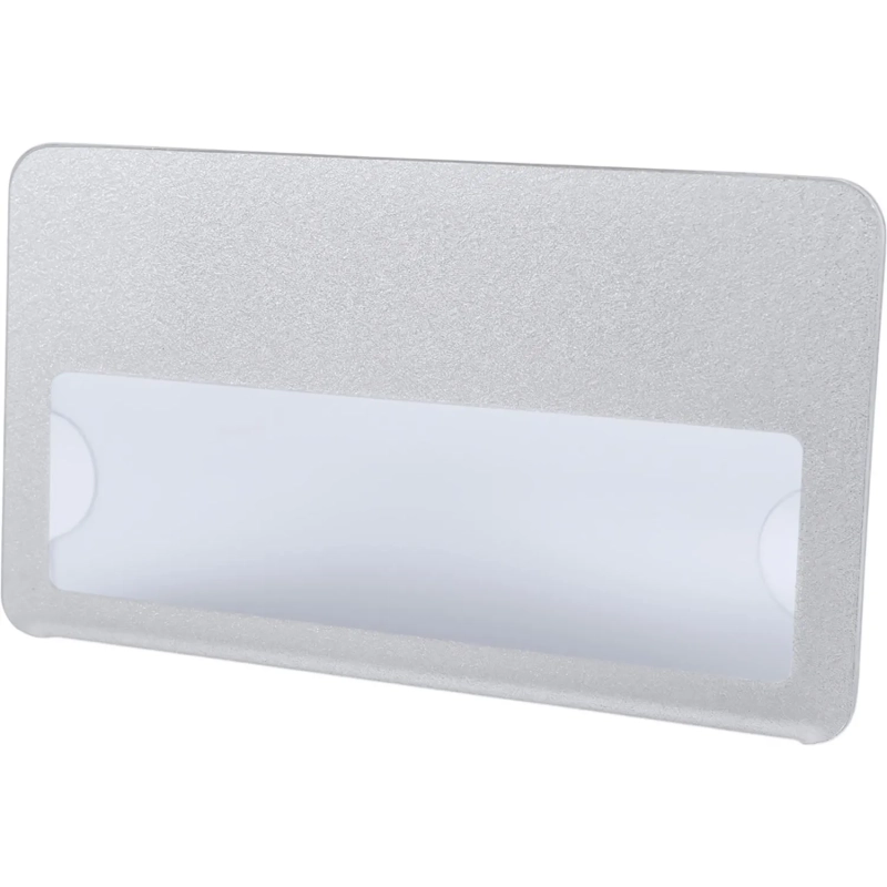 Бейдж с окном для сменной информации магнит,70x40 мм серебрист