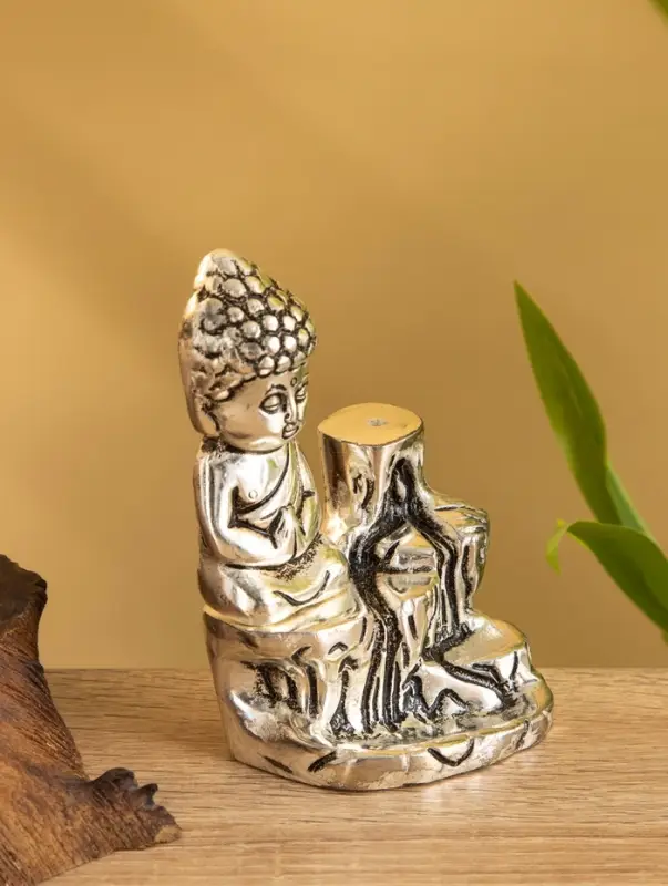 Подставка под благовония  Подставка под благовония "Будда Намасте" алюминий 7х6х11 см