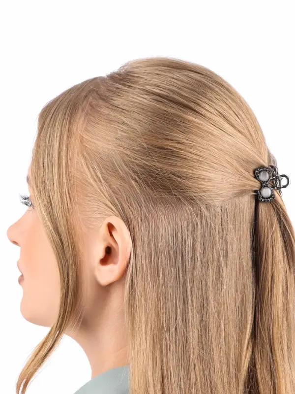 Крабик для волос &laquo;Ширли стиль&raquo;, бант, 2.5 см, чёрный