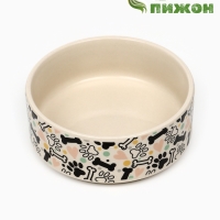 Миска керамическая "Собачья радость", 200 мл, 10,5 х 4 см