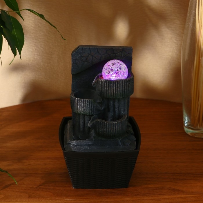 Фонтан Фонтан "Барретт" водопад, 11х11х17 см (с подсветкой)