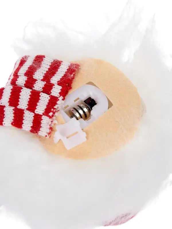 Светодиодная фигура &laquo;Гном красная шапочка&raquo; 33 см, текстиль, 1 LED, от батареек AG10&times;3, свечение тёплое белое