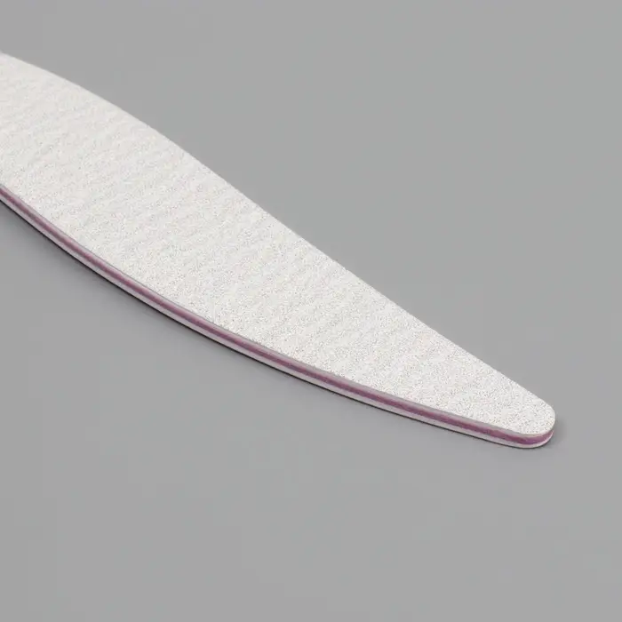 Пилка для ногтей, лепесток, 100/180 грит, 18 см, серая