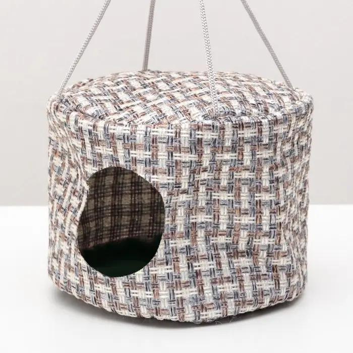 Подвесной дом для грызунов, 20&times;15 см, круглый, мебельная ткань, флис, цвет МИКС