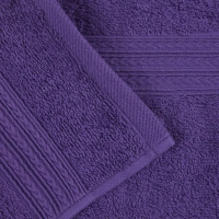 Набор полотенец махровых Luscan/бордюр 400г/м2, 50х90 фиолет, 10шт/уп