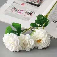 Цветы искусственные "Хризантема волнистая галант" d-8 см 58 см, белый
