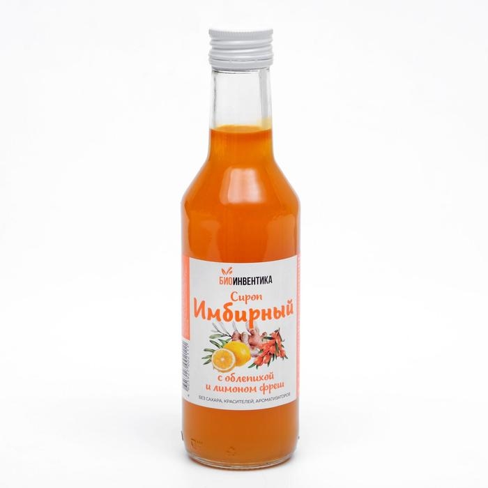 Сироп имбирный с облепихой и лимоном фреш, 250 мл Сироп имбирный с облепихой и лимоном фреш, 250 мл