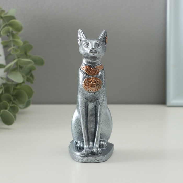 Фигура Фигура "Богиня Бастет" серебро, 12см