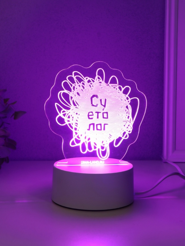 Светильник Светильник "Суетолог" LED RGB от сети RISALUX 9,5х13,2х14,6 см