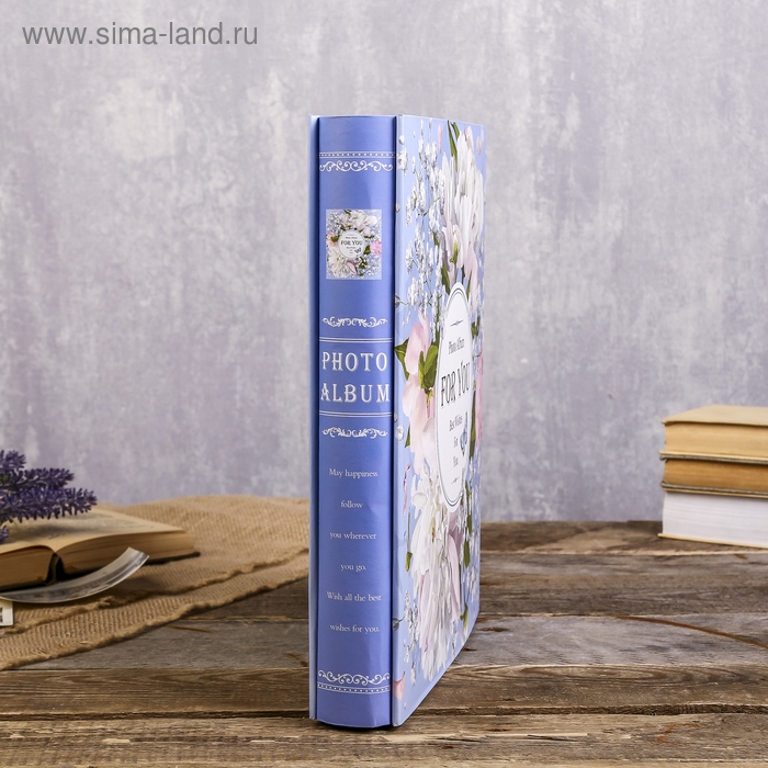 Фотоальбом на 500 фото 10х15 см Фотоальбом на 500 фото 10х15 см "Королевские пионы" зол.обвод в короб. МИКС 33,5х30,5х5,7см