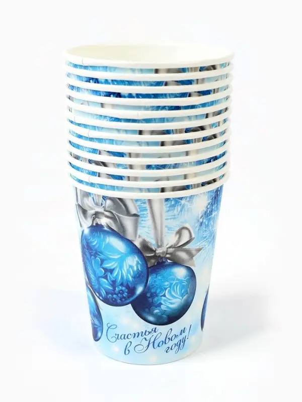 Набор бумажной посуды «Счастья в Новом году», 12 персон Набор бумажной посуды «Счастья в Новом году», 12 персон