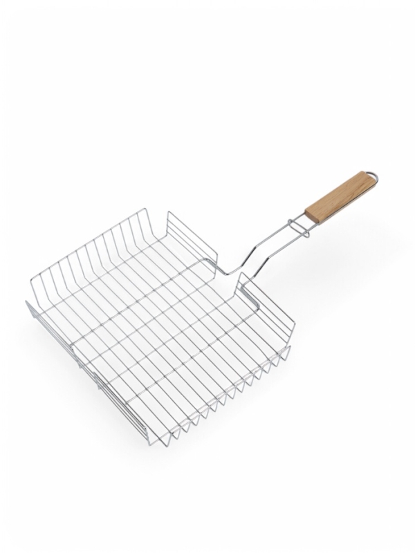 Решетка гриль, хромированная сталь, 55 х 31 х 24 см, глубина 5 см