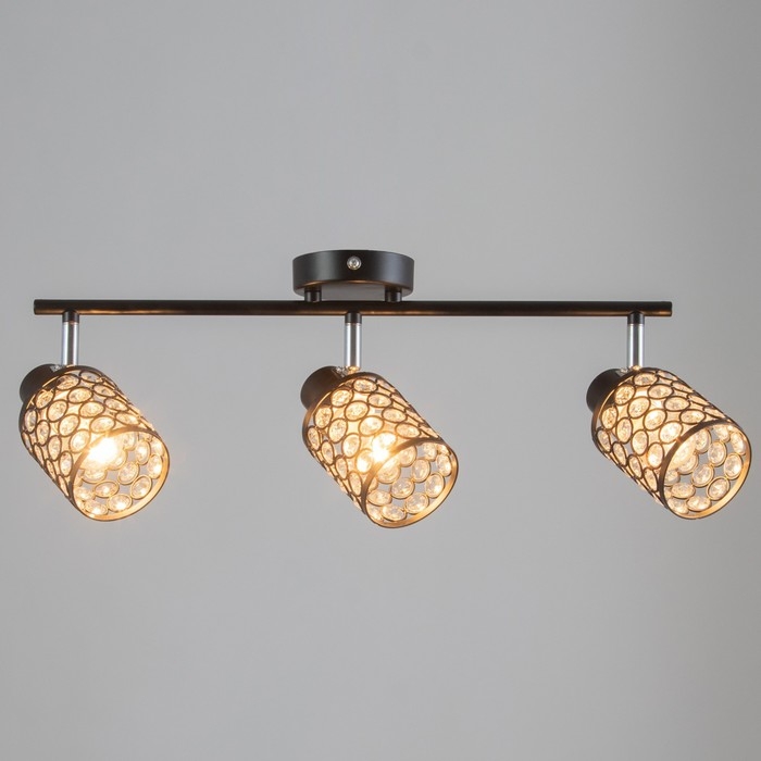 Люстра Люстра "Моки" 3хЕ14 40Вт черный 56х19 см